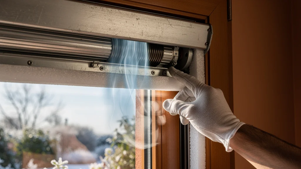 Isolation efficace du coffre de volet roulant contre les courants d'air froid