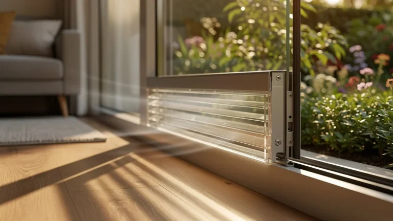 Aérateur pour fenêtre moderne installé sur une fenêtre double vitrage dans un intérieur contemporain lumineux